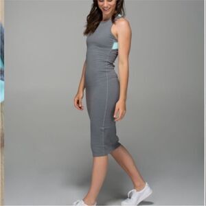 Lululemon Picnic Play Racerback Heathered Slate Gray Midi Dress